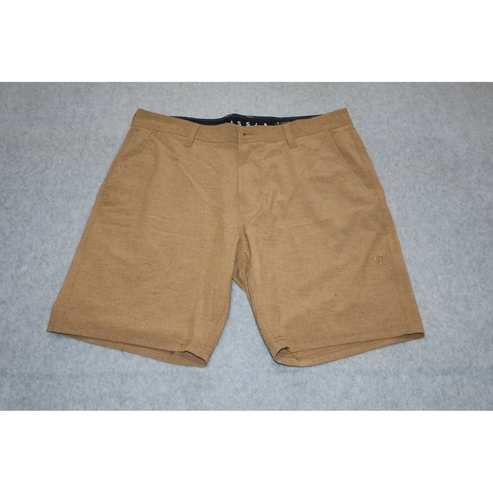 Vissla Hybrid Board Shorts Mens 33 Brown Upcycled Stretch Chino Walk M2021CAN